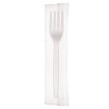 Wrapped Plastic Fork 5" - Click Image to Close